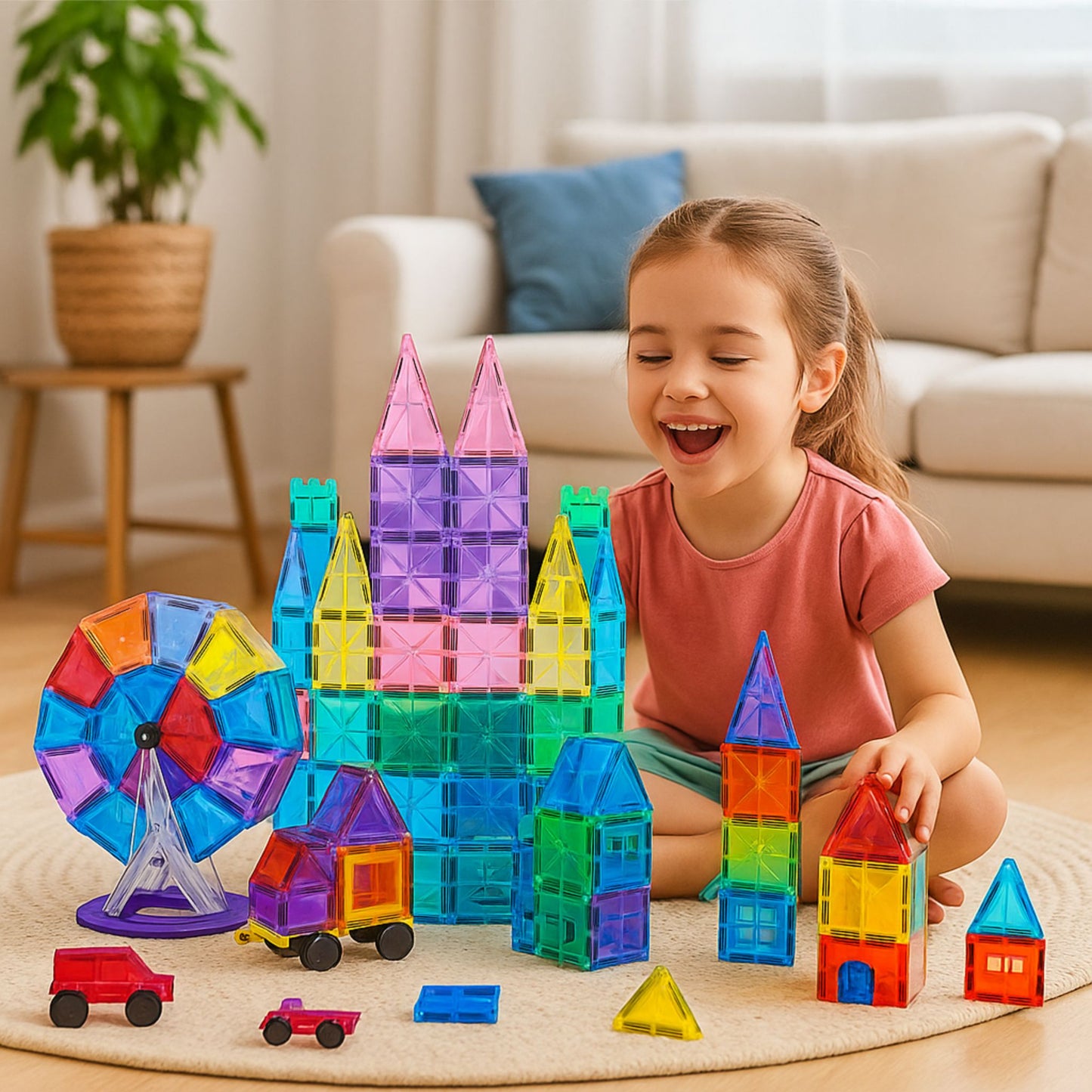 Ensemble de blocs magnétiques Magitoys - 100 pcs